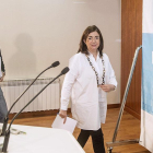 Sandra Moneo y Jaime Mateu, en una comparecencia en la sede del PP de Burgos-ISRAEL L. MURILLO