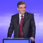 Franços Fillon, durante el debate de candidatos a las primarias de la derecha francesa, en France 2.-CHRISTOPHE ARCHAMBAULT / POOL