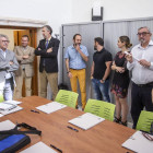 Un momento de la reunión celebrada ayer en la Facultad de Derecho.-SANTI OTERO