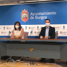 Nuria Barrio y Daniel de la Rosa en una comparecencia de prensa.
