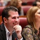 El portavoz del Grupo Socialista, Luis Tudanca, durante el Pleno de las Cortes de Castilla y León-Ical