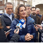 Teresa Ribera, durante su visita aMedina de Pomar, en Burgos.-ICAL