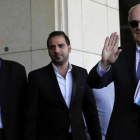 De Mistura, mediador de la ONU para Siria, abandona su residencia en Damasco, el 11 de abril.-EFE / YOUSSEF BADAWI