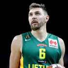 Deividas Gailius con la camiseta de la selección lituana.-