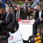 El acto central de campaña del PSC ha tenido lugar en el Centro de Congresos de Barcelona.-JORDI COTRINA