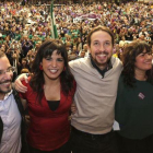 Sergio Pascual, Teresa Rodríguez, Pablo Iglesias, Auxiliadora Honorato e Íñigo Errejón, en un acto en Sevilla en 2015.-Jose Manuel Vidal / EFE