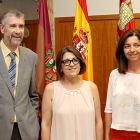 Manuel Pérez Mateos, Anna María Papini y Elena Vicente.-ECB