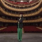 Eva Manjón, el viernes pasado en el escenario del Teatro Principal.-Santi Otero