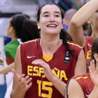 Sofía Galerón, con la camiseta de la selección española.-FIBA