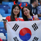 Aficionadas coreanas en el Mundial de Rusia.-JOHANNES EISELE (AFP)