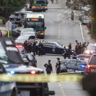 La policía de Seattle en la zona donde ocurrió un tiroteo.-AP / THE SEATTLE TIMES