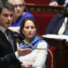 El primer ministro francés, Manuel Valls, en un pleno de la Asamblea General en París.-ERIC FEFERBERG
