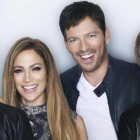 Ryan Seacrest, Jennifer Lopez, Harry Connick Jr. y Keith Urban, presentador y jurados del concurso de talentos 'American idol'.-
