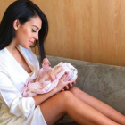 Giorgina Rodríguez, con su bebé en una imagen que colgó en su Instragram.-EL PERIODICO