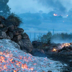Fuego forestal en Israel.-