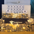 La cocaína se encontraba en el interior de un contenedor en el que había tres transformadores y cuyo destino final era el puerto de Las Palmas.-RECEITA FEDERAL