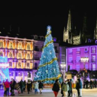 Iluminación de la Plaza Mayor de Burgos las pasadas navidades.