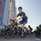 Carlos Barbero durante el Tour de Dubai.-MOVISTARTEAM.COM