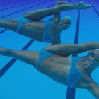 Ona Carbonell y Gemma Mengual, en el entrenamiento de este sábado en Río de Janeiro.-EFE