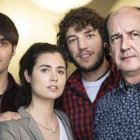Eneko Sagardoy, Loreto Mauleón, Jon Olivares y Mikel Laskurain, la familia de Miren en Patria.-HBO