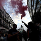 Manifestantes en Madrid en una protesta por la amnistía de los presos políticos.-AFP / ÓSCAR DEL POZO