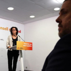 Marta Rovira y Oriol Junqueras, en el Consell Nacional de ERC.-ACN