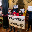 Nueva protesta de trabajadores en la Diputación. TOMÁS ALONSO