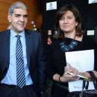 La viceconsejera de Política Económica, Empresa y Empleo, Begoña Hernández, y el director del Centro de Telefónica I+D, Antonio Ferreras, inauguran la jornada técnica de FI-WARE para el desarrollo de Internet del Futuro a través de una plataforma-Ical