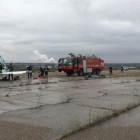 El Aeropuerto de Burgos organiza un simulacro de accidente aéreo