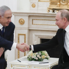 Netanyahu y Putin, en una reunión en el Kremlin-SERGEI ILINSKI