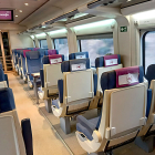 Interior de uno de los trenes afectados por la problemática de la reserva de plazas que luego no se ocupan.- E. M.