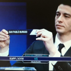 Captura del momento en el que sale la bola del San Pablo Burgos.-ECB