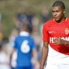 Kylian Mbappé, en un amistoso del Mónaco contra el Stoke City, el pasado 15 de julio.-VALENTIN FLAURAUD