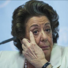Rita Barberá, exalcaldesa de València, durante una rueda de prensa en la sede del PP valenciano.-MIGUEL LORENZO