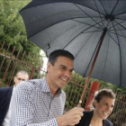 El secretario general del PSOE, Pedro Sánchez, en A Coruña.-EFE / CABALAR