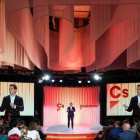 El presidente de Ciudadanos, Albert Rivera, durante un acto de presentación de su candidatura a presidente del Gobierno tras las primarias nacionales de su partido, en marzo pasado.-EMILIO NARANJO (EFE)