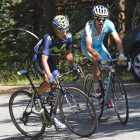 Nairo Quintana y Mikel Landa, en plena ascensión de la edición de 2014.-R. ORDÓÑEZ