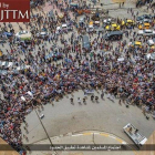 Fotografía difundida en una cuenta de Twitter del Estado Islámico tomada en la azotea desde donde se lanzó al vacío a los supuestos homosexuales.-Foto: MEMRI