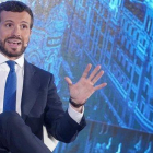 El líder del PP, Pablo Casado, en el Congreso Empresarial Iberoamericano.-JOSE LUIS ROCA