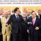 El presidente del Gobierno, Mariano Rajoy, en la inuguración de la cumbre antiterrorista de la ONU en Madrid.-Foto: AFP / JAVIER SORIANO