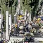 Las flores adornaban, a mediodía de ayer, cientos de sepulturas en el cementerio de San José.-SANTI OTERO