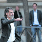 Jordi Cuixart, el pasado 6 de octubre, camino de la Audiencia Nacional para declarar.-DAVID CASTRO