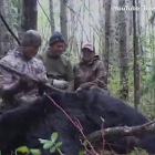 El cazador Josh Bowmar se graba cazando un oso con una jabalina en Alberta, Canadá.-YOUTUBE