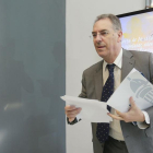 Miguel Ángel Benavente antes de comenzar una rueda de prensa.-RAÚL G. OCHOA