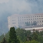 Incendio en el cerro de San Miguel detrás del hotel Abba. ECB