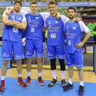 Kravtsov, Cancar, Radoncic y Fitipaldo posan antes del partido ante el Iberostar Tenerife.-SPB / M. GONZÁLEZ