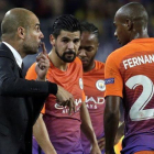 Nolito no entiende aún del todo el inglés y tiene problemas para entender a Pep.-EFE / ALBERTO ESTEVEZ