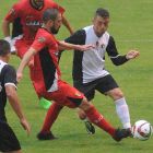 Jonathan Valle en su debut con la camiseta del Burgos CF contra el Tudelano.-ISRAEL L. MURILLO
