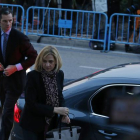 La infanta y su marido, a su llegada a los juzgados-AP