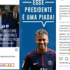 Montaje de Esporte Interativo con la reacción de Neymar subrallada.-EL PERIÓDICO (INSTAGRAM)
